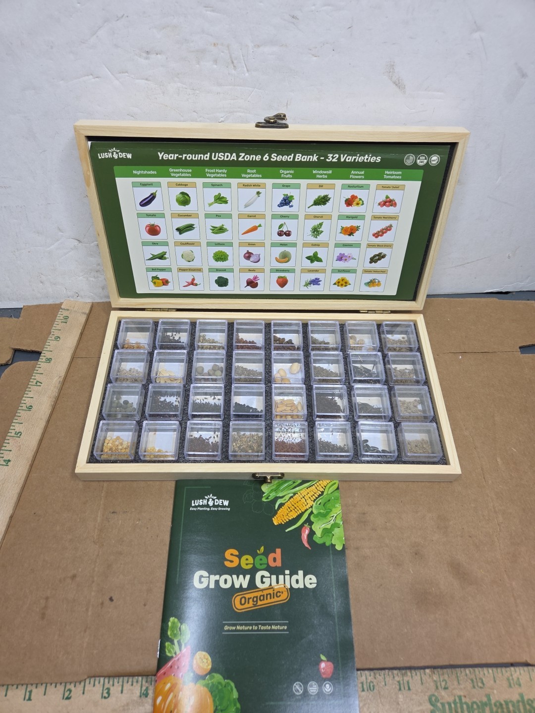 Lush & Dew Year-round USDA Zone 6 Seed Bank 32 Varieties
