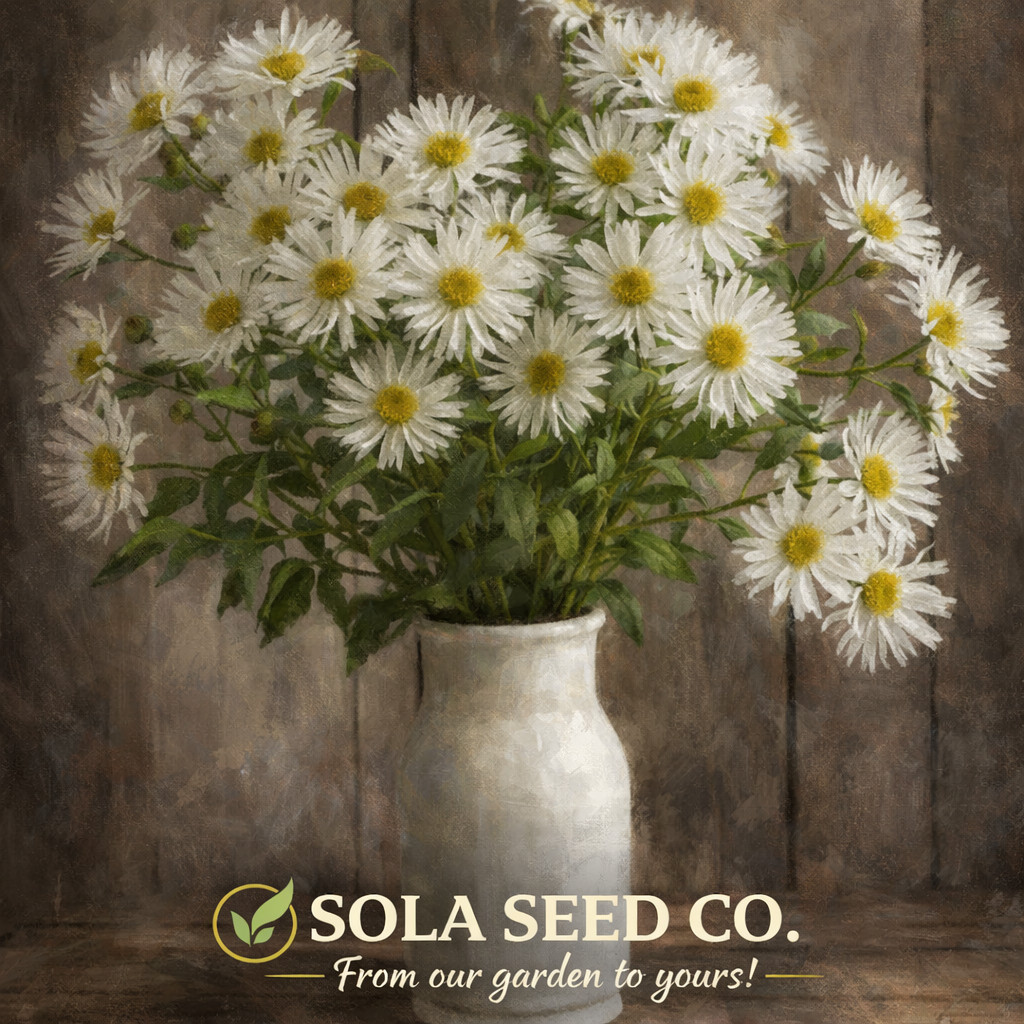 White Upland Aster Seeds Native Pollinator Wildflower 500 Seeds FREE Ship USA