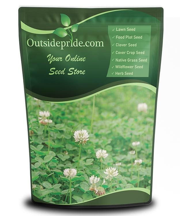 Perennial White Dutch Clover Seeds – 2 lbs, Nitrocoated, Inoculated, Lawn Altern