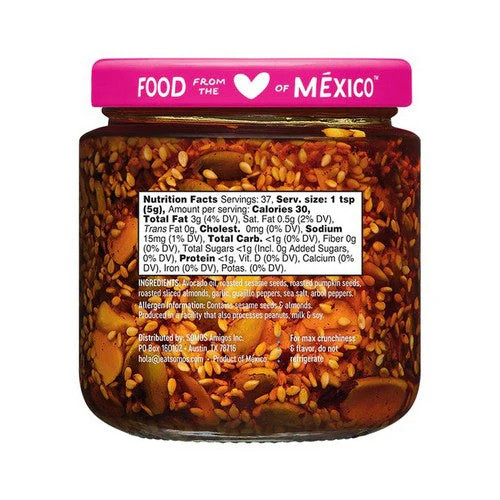Salsa Macha Mexican Chili Crisp With Nuts And Seeds 6.5
