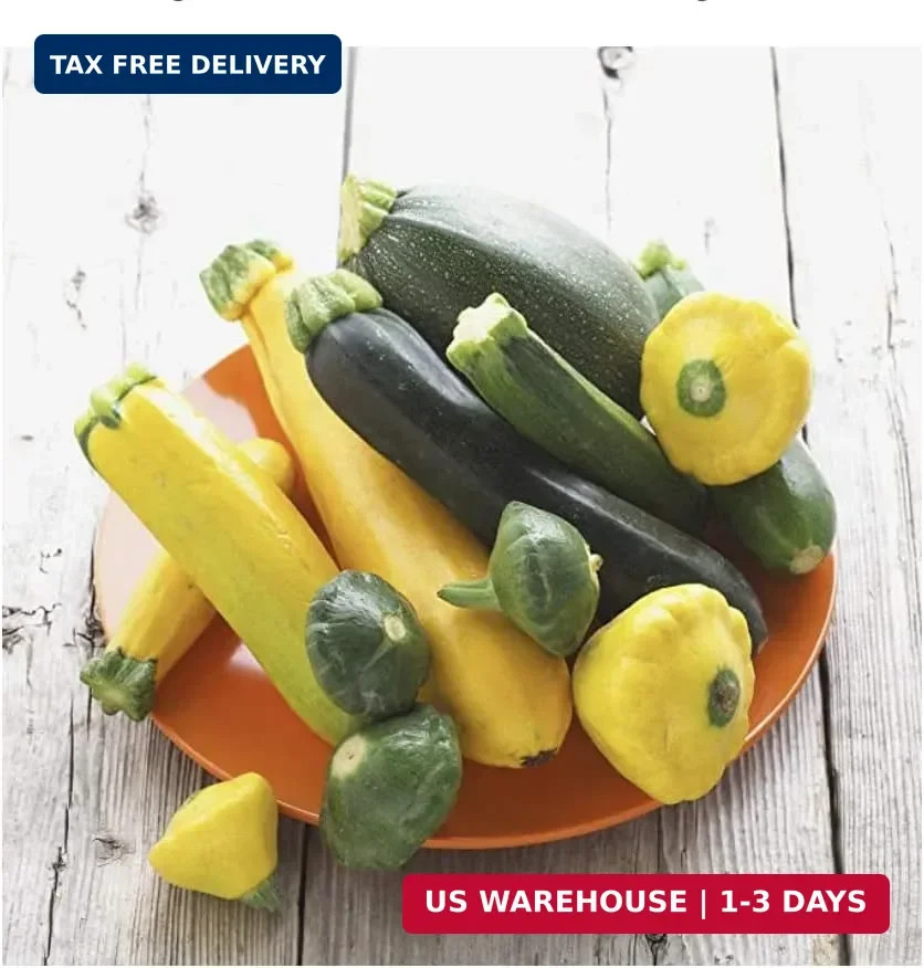This is a Mix!!! 50+ Zucchini and Squash Mix Seeds 12 Varieties Non-GMO Deliciou