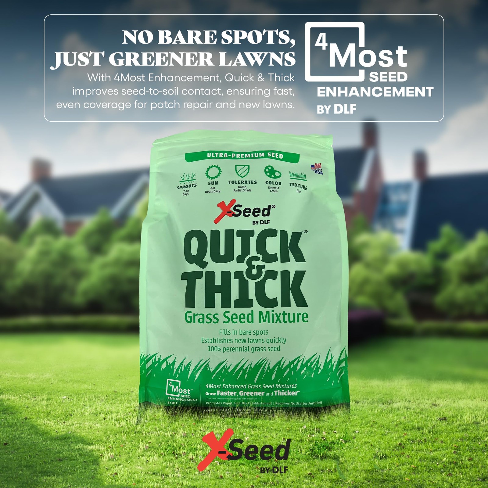 Ultra Premium Quick and Thick Lawn Seed Mixture – Rapid Germination for Any L…