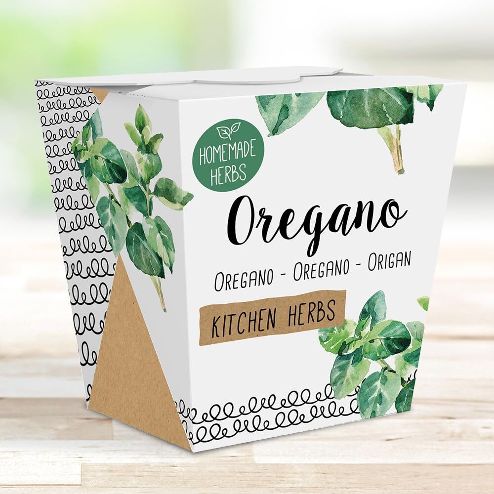 Homemade Herb Kit – All-in-One Kitchen Oregano Grow Kit – Indoor Garden Planter