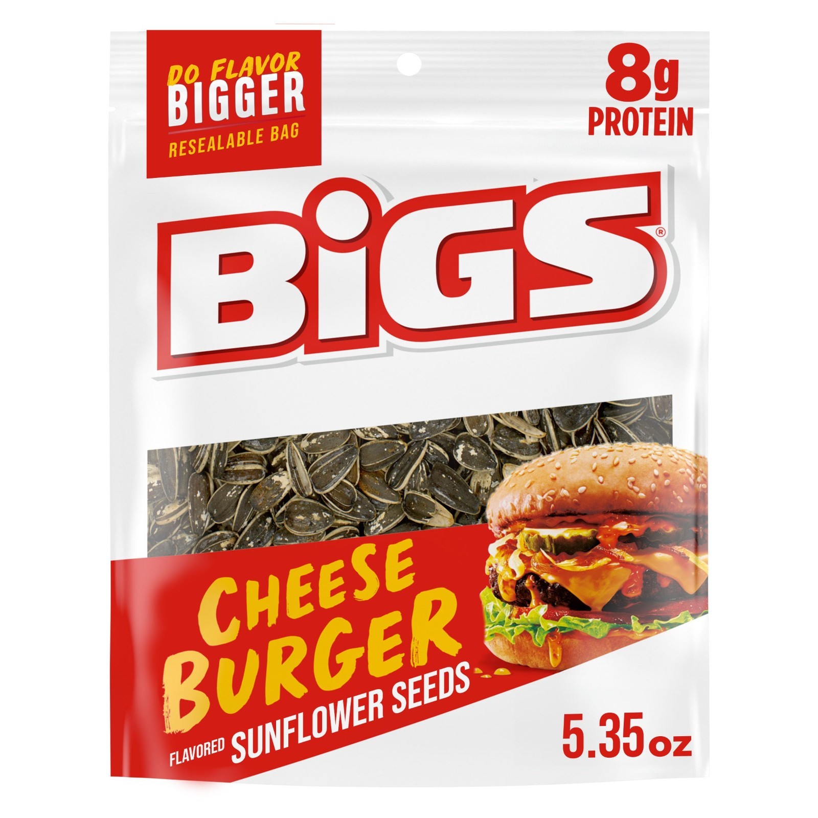 Cheeseburger Flavor Sunflower Seeds, 5.35 oz – Pack of 12, Snack Food, Healthy T