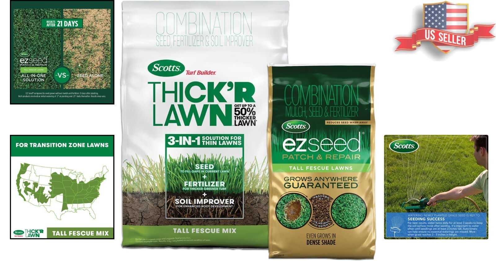 Lawn Repair Bundle – 40 lb. + 10 lb. Bags – Tall Fescue Seed – Fertilizer