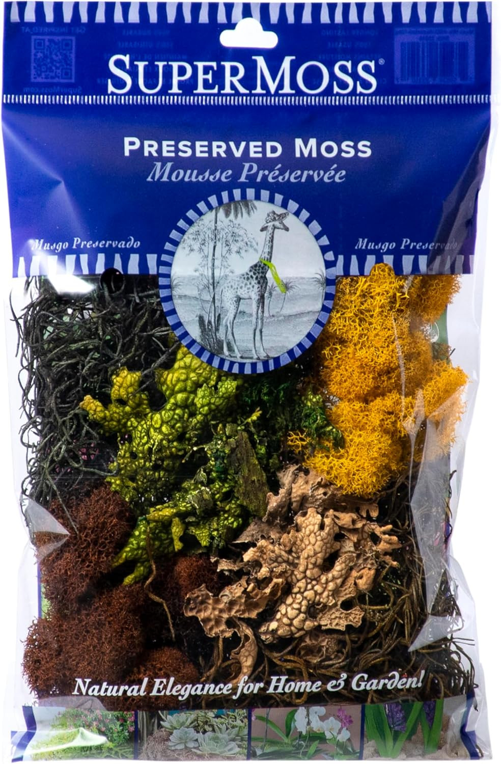 (23302) Moss Mix – Premium Decorative Moss for Crafts, Terrariums, Wedding & Tab
