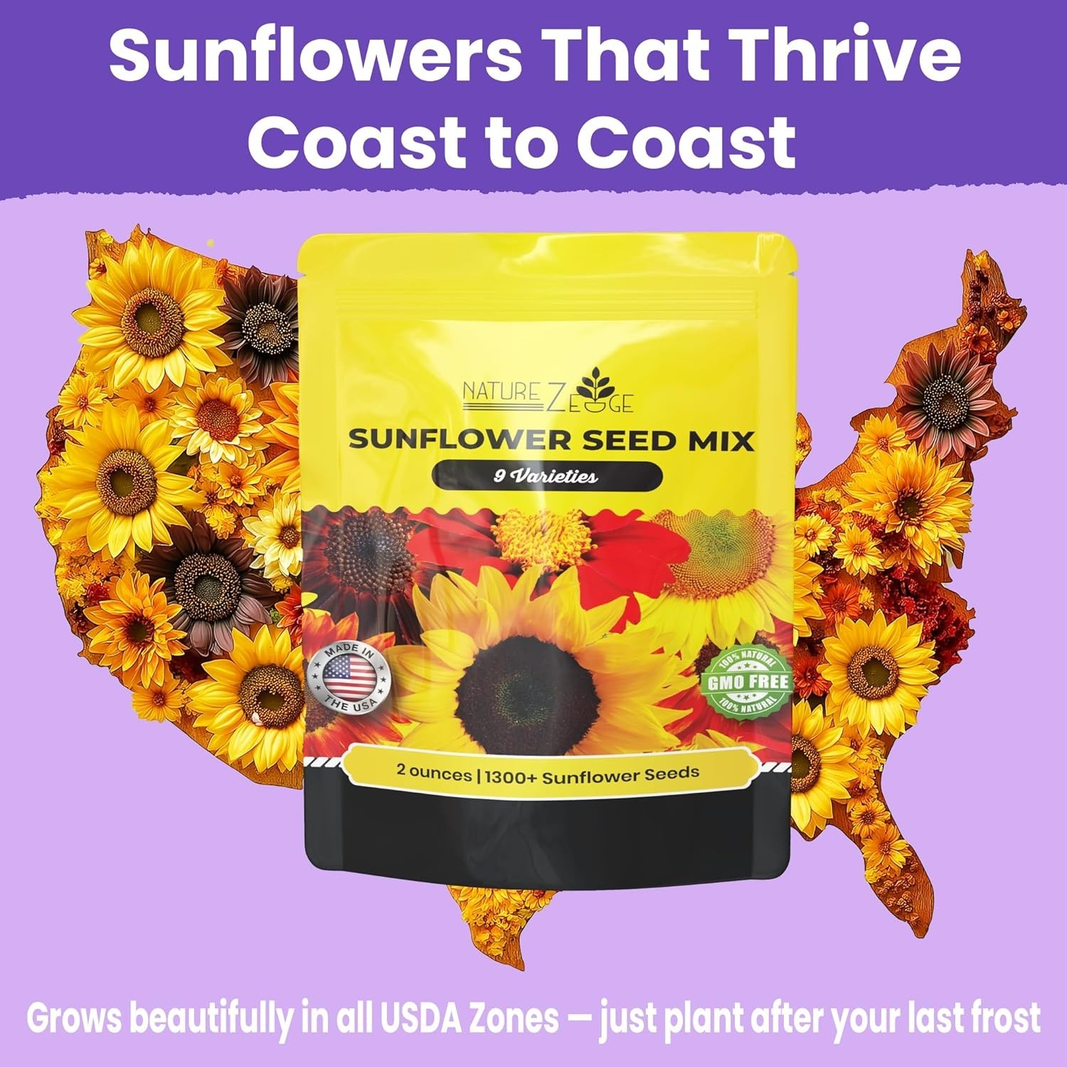 1300+ Sunflower Seeds Garden Variety Pack, Bulk Sunflower Seeds for Planting …