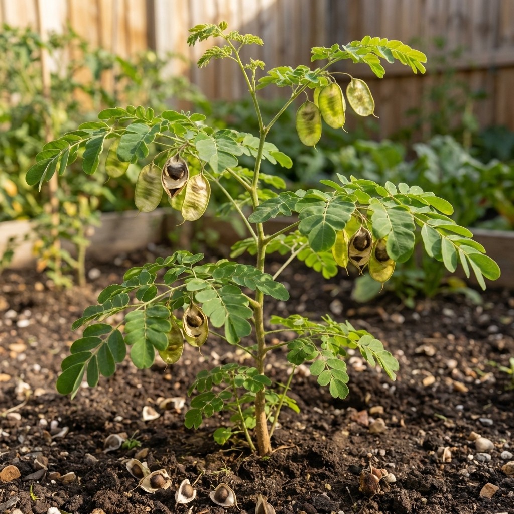 200pcs Moringa Oleifera Seeds Home Garden Balcony Outdoor Planting