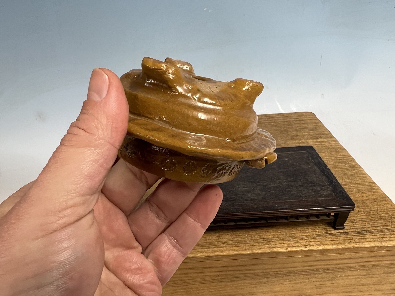 Japanese Unknown Maker Shohin Sized Bonsai Tree Pot 3 1/8 By 2” The Rat Pot