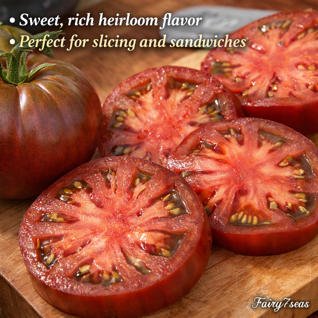Black Brandywine Tomato Seeds – Heirloom Beefsteak, Large Dark Garden Tomatoes
