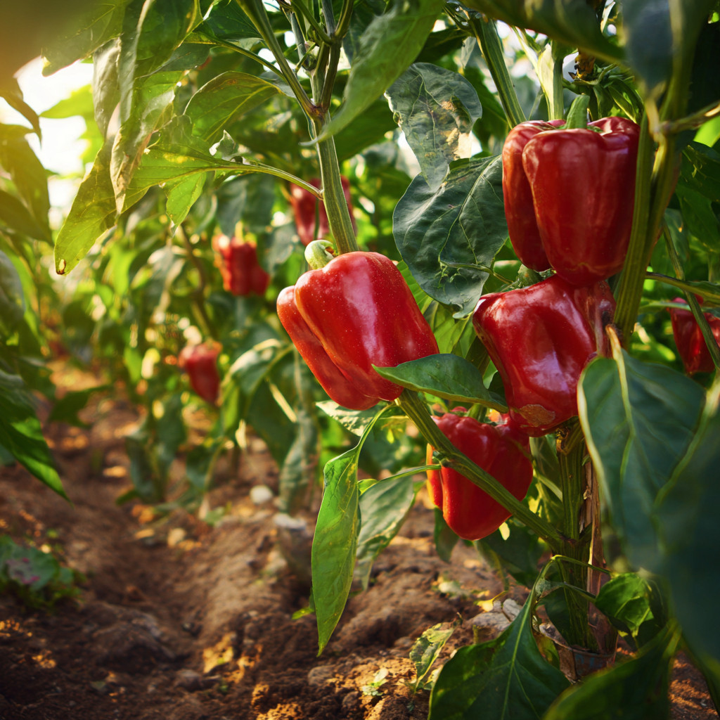 Big Red Sweet Bell Pepper – 25 Seeds | Juicy, Flavorful Peppers