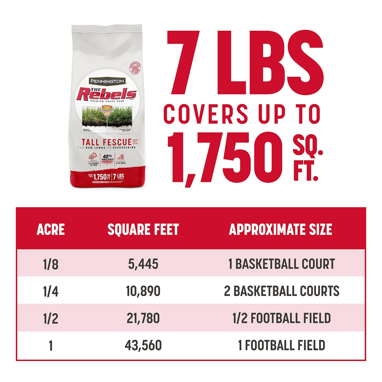 The Rebels Tall Fescue Grass Seed Mix 7 lb