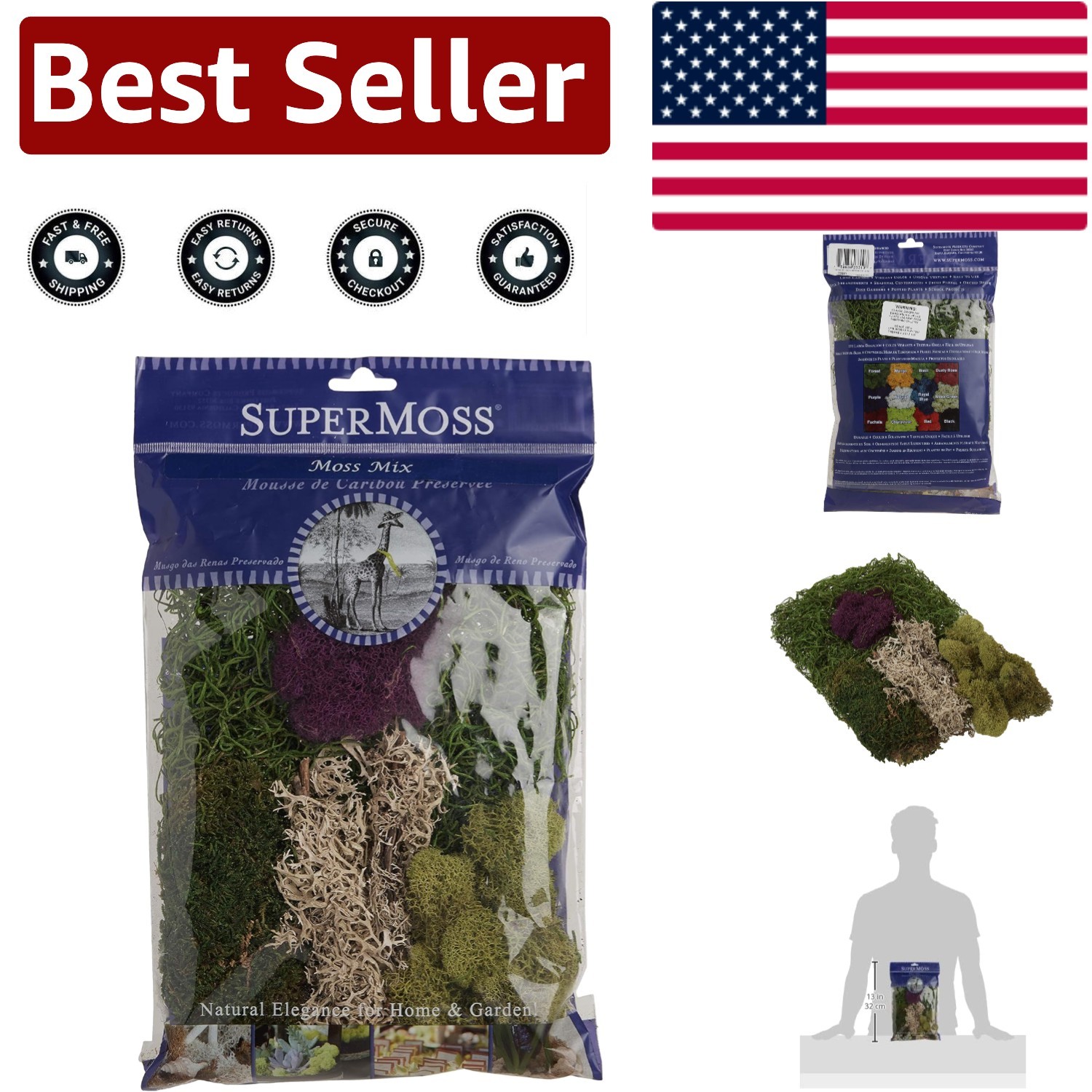 Preserved Moss Mix – 2 Ounce Bag for Stunning Floral Arrangements