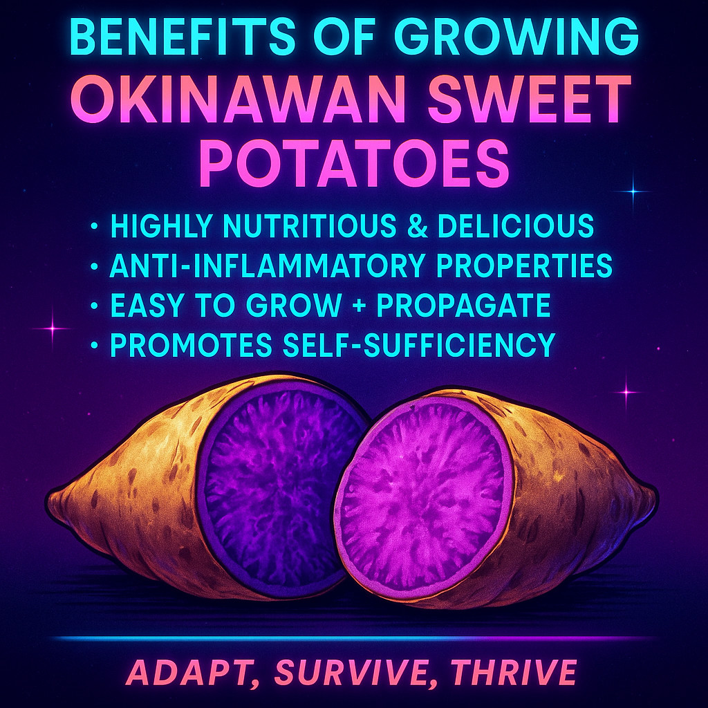 x6 Organic Okinawan sweet potato vine slips (rooted) Ready To Plant!
