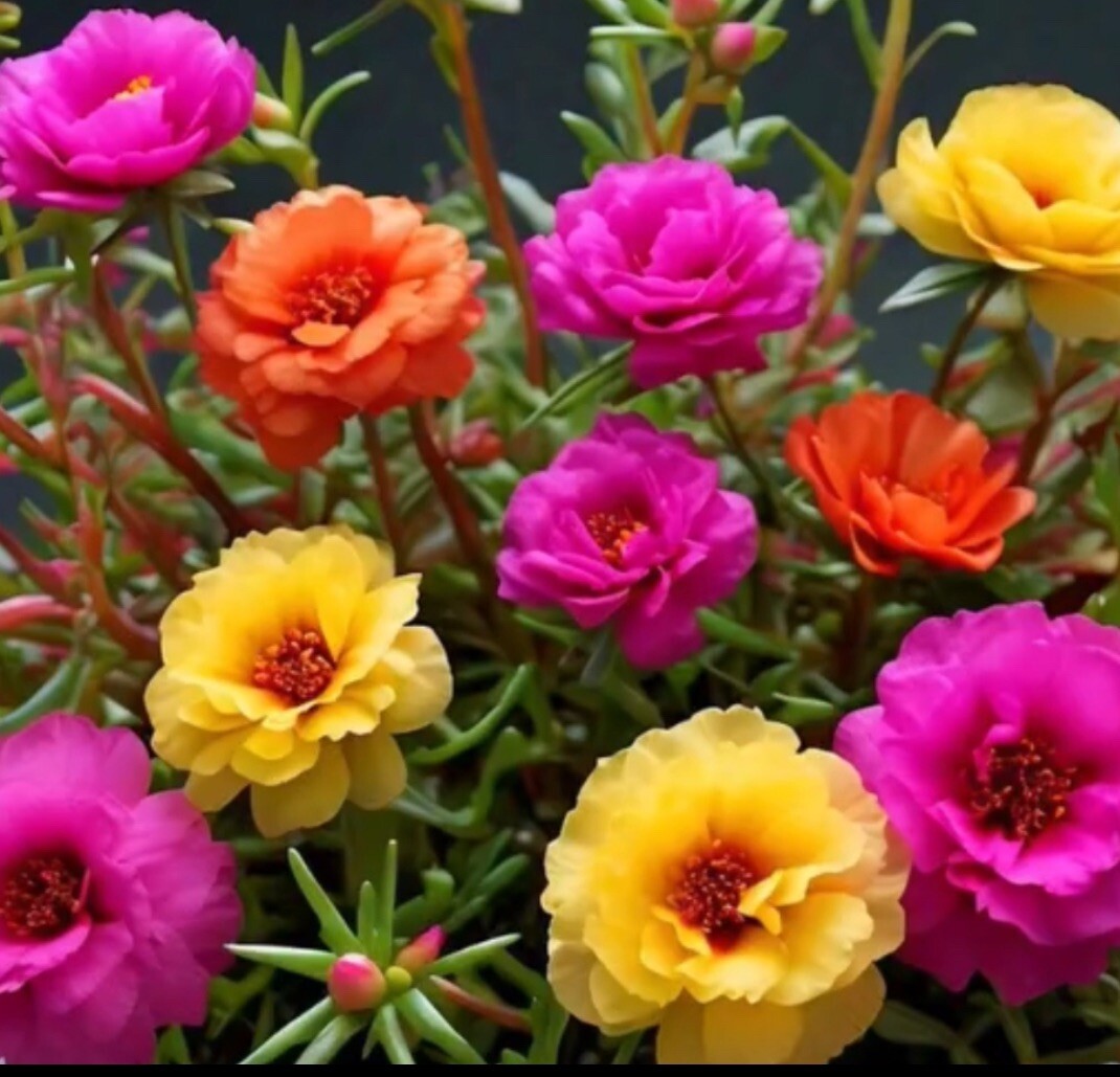 1000+ SEEDS-MOSS ROSE Vietnam Rose Portulaca Grandiflora MIX Color Buy2get1Free!