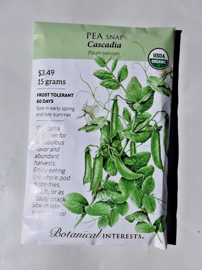 Lot #4. 12 packs Botanical Interests seeds, Blue Lake Bean , Carrots, Snap Peas