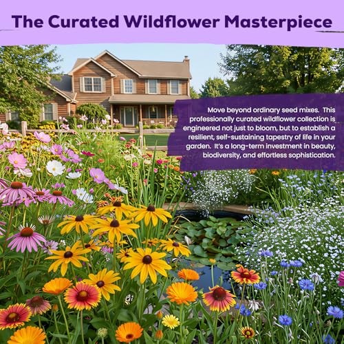 200,000+ Wildflower Seeds Bulk (4oz) – 16 Varieties Perennial & Annual Mix,