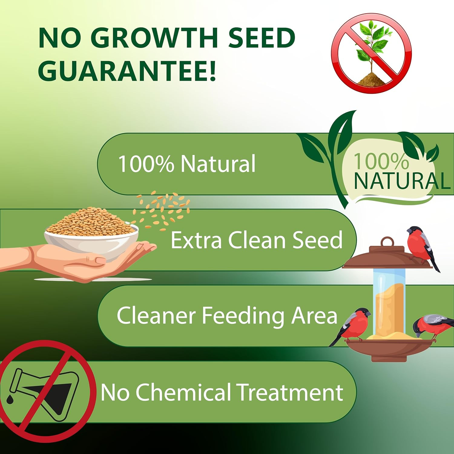 10 Pounds Nyjer Thistle Seeds Bird Seed No Grow for Wild Birds