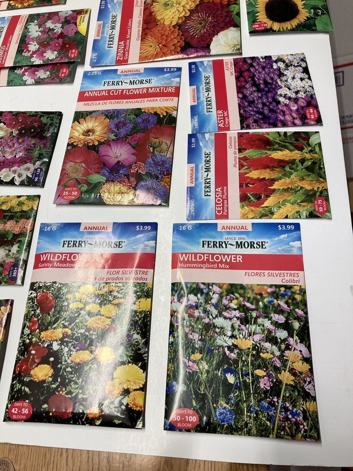 50 Ferry Morse Flowers Seed Packs Perennial Annual Free Shipping