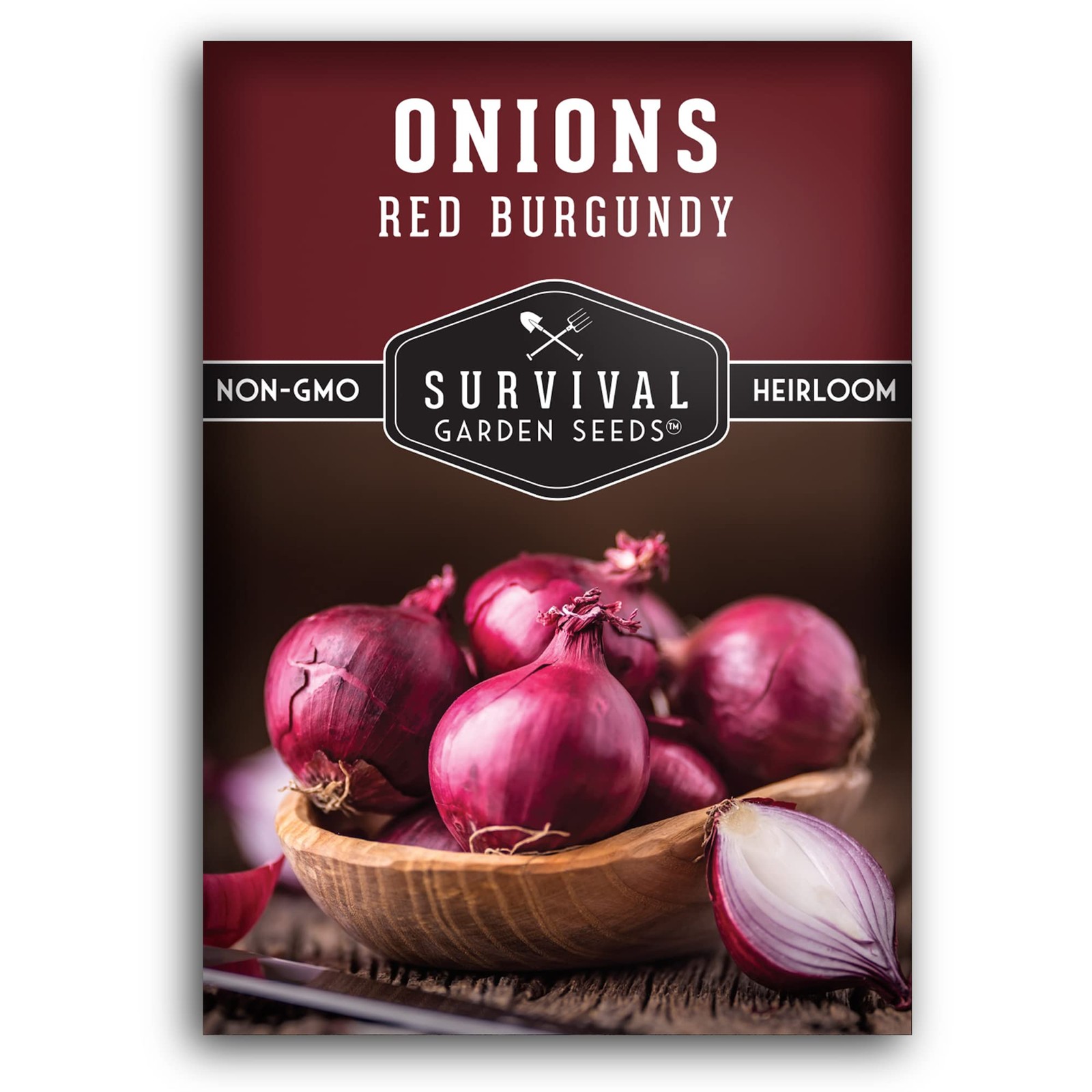 Red Burgundy Onion Seeds – Sweet Mild Short Day Heirloom Non-GMO Variety