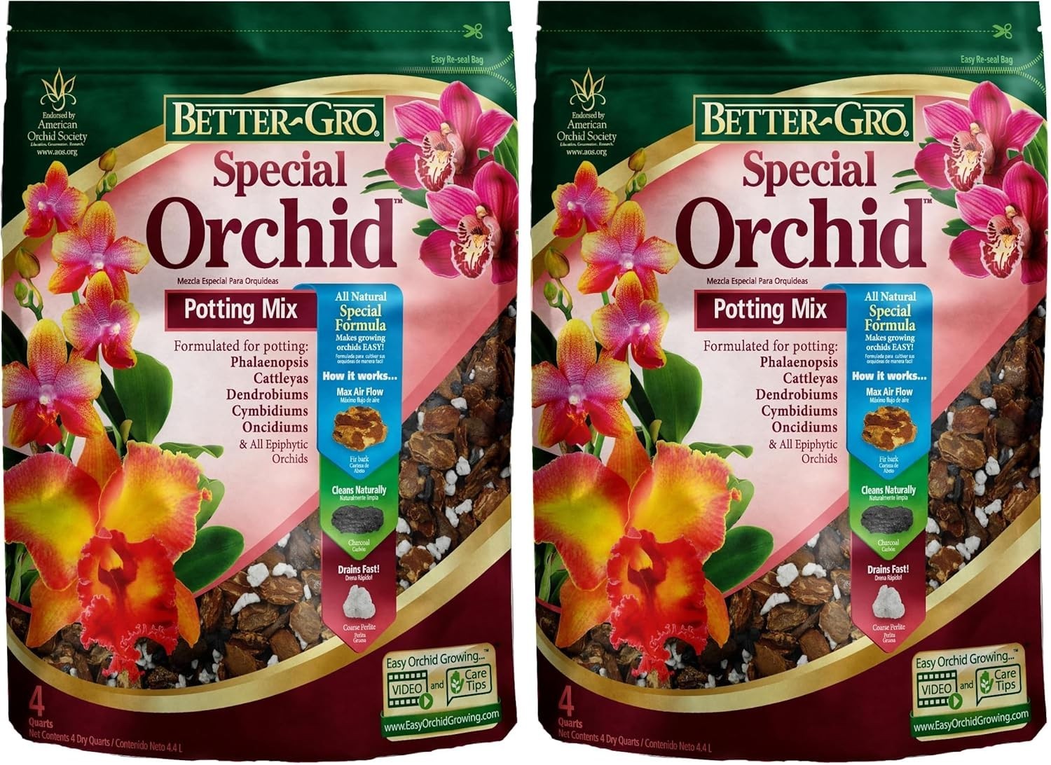 Special Orchid Mix 4 Quarts – Potting Bark for Phalaenopsis & Cattleyas