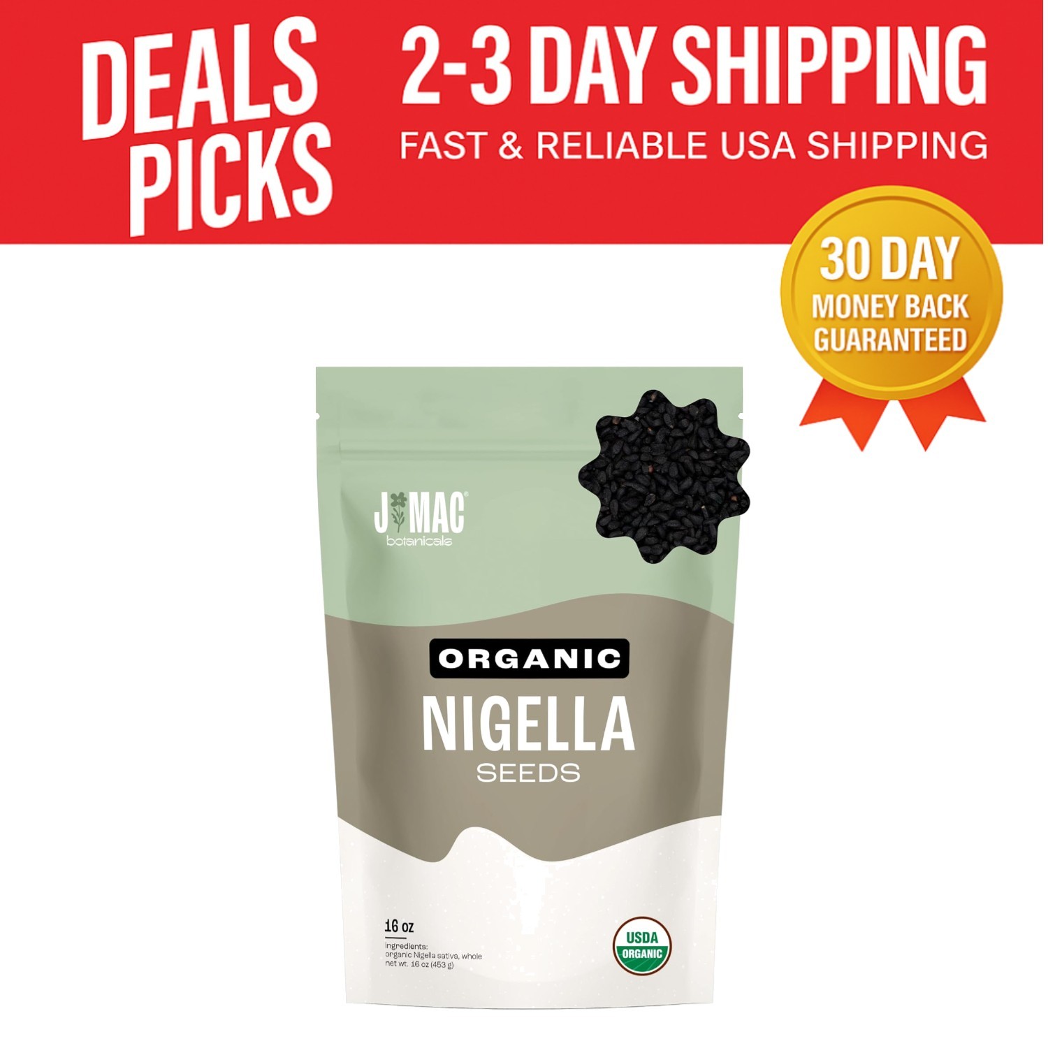 Organic Nigella Seeds 16 oz – Quality Black Cumin for Healthy Living