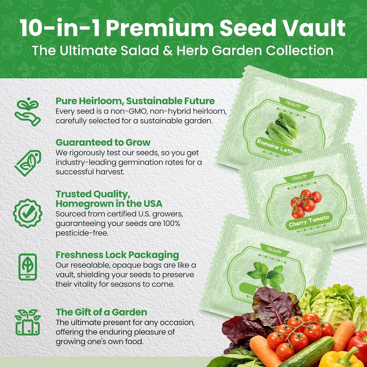 3200+ Heirloom Seeds Variety Pack – Indoor & Outdoor Gardening for Fresh Produce