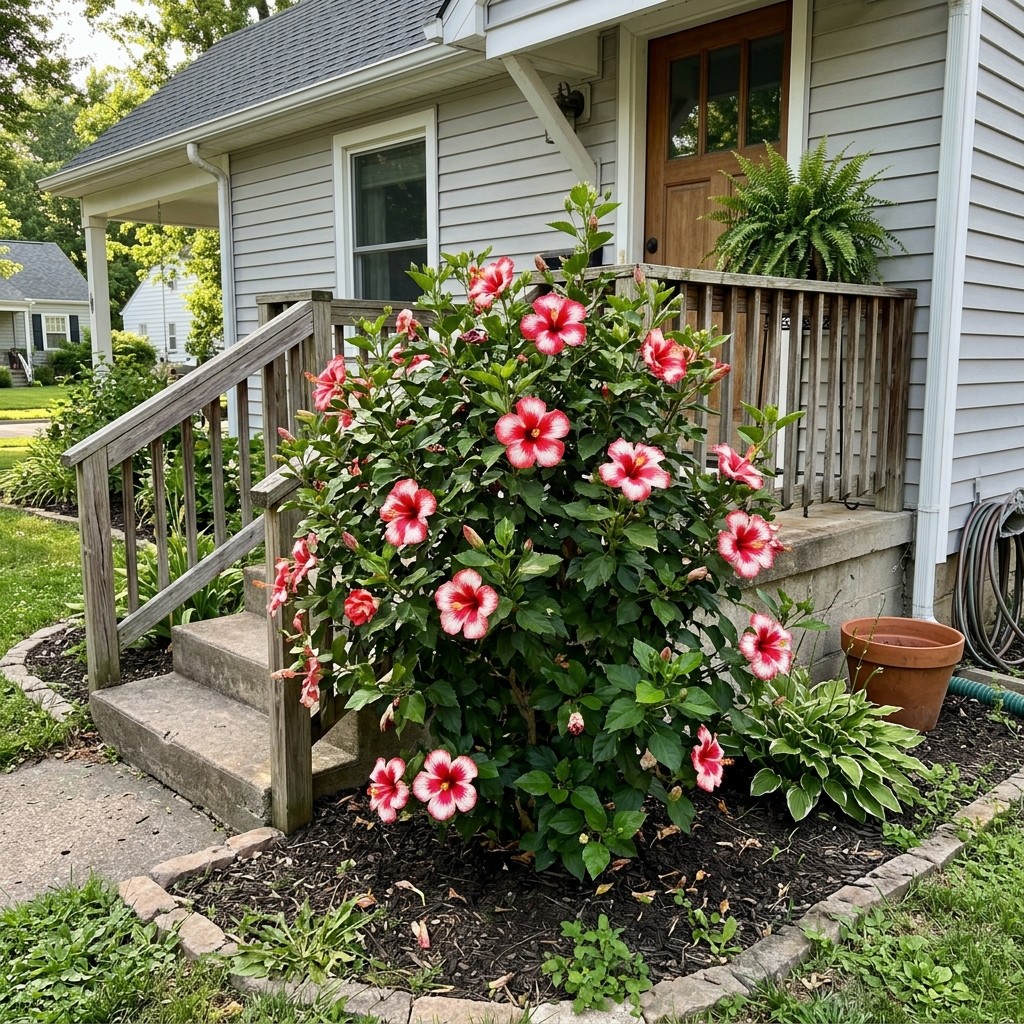 100 Bicolor Red Hibiscus Seeds Outdoor Patio Decor – for Garden Borders, Cut