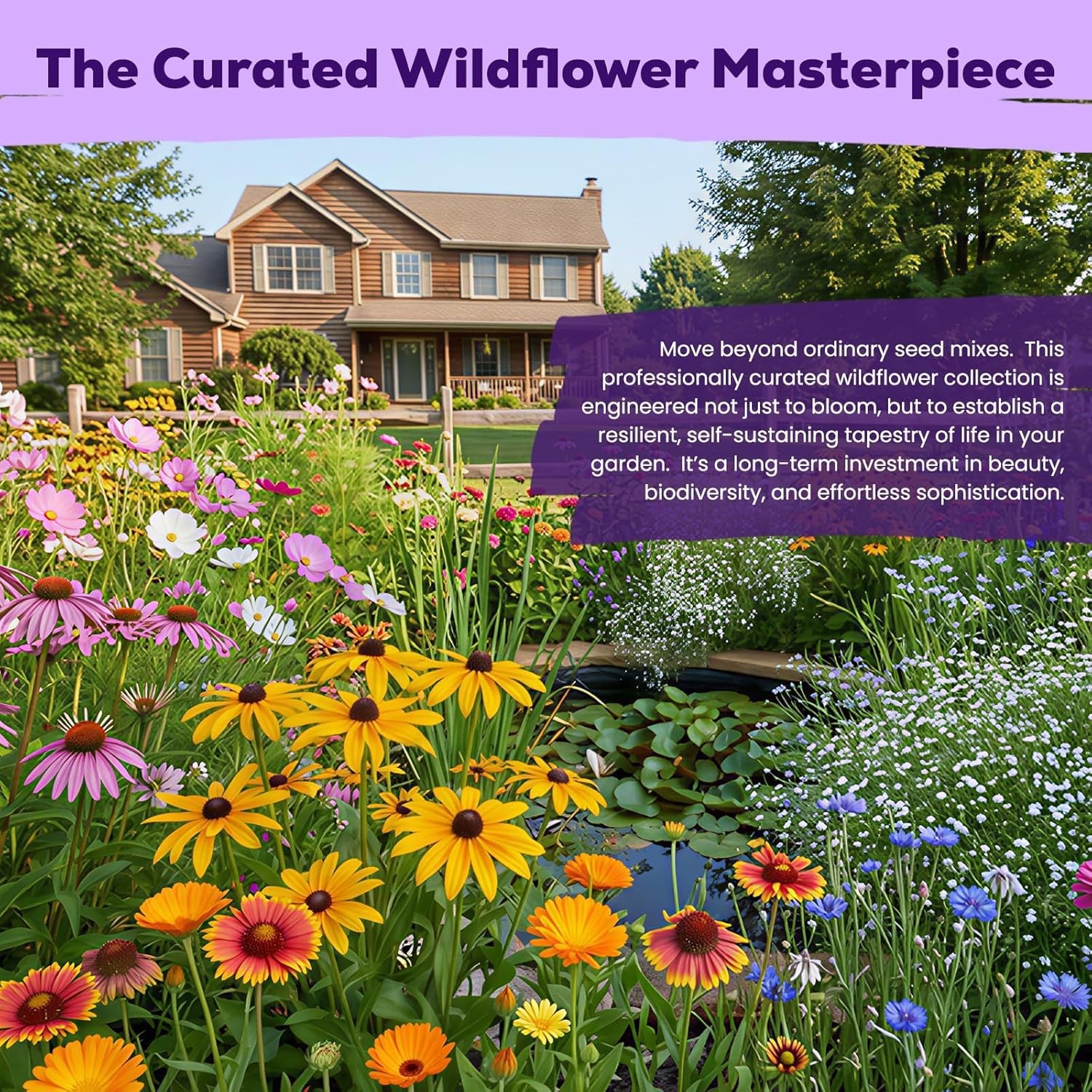 200,000+ Wildflower Seeds Bulk (4oz) – 16 Varieties Perennial & Annual Mix, Attr