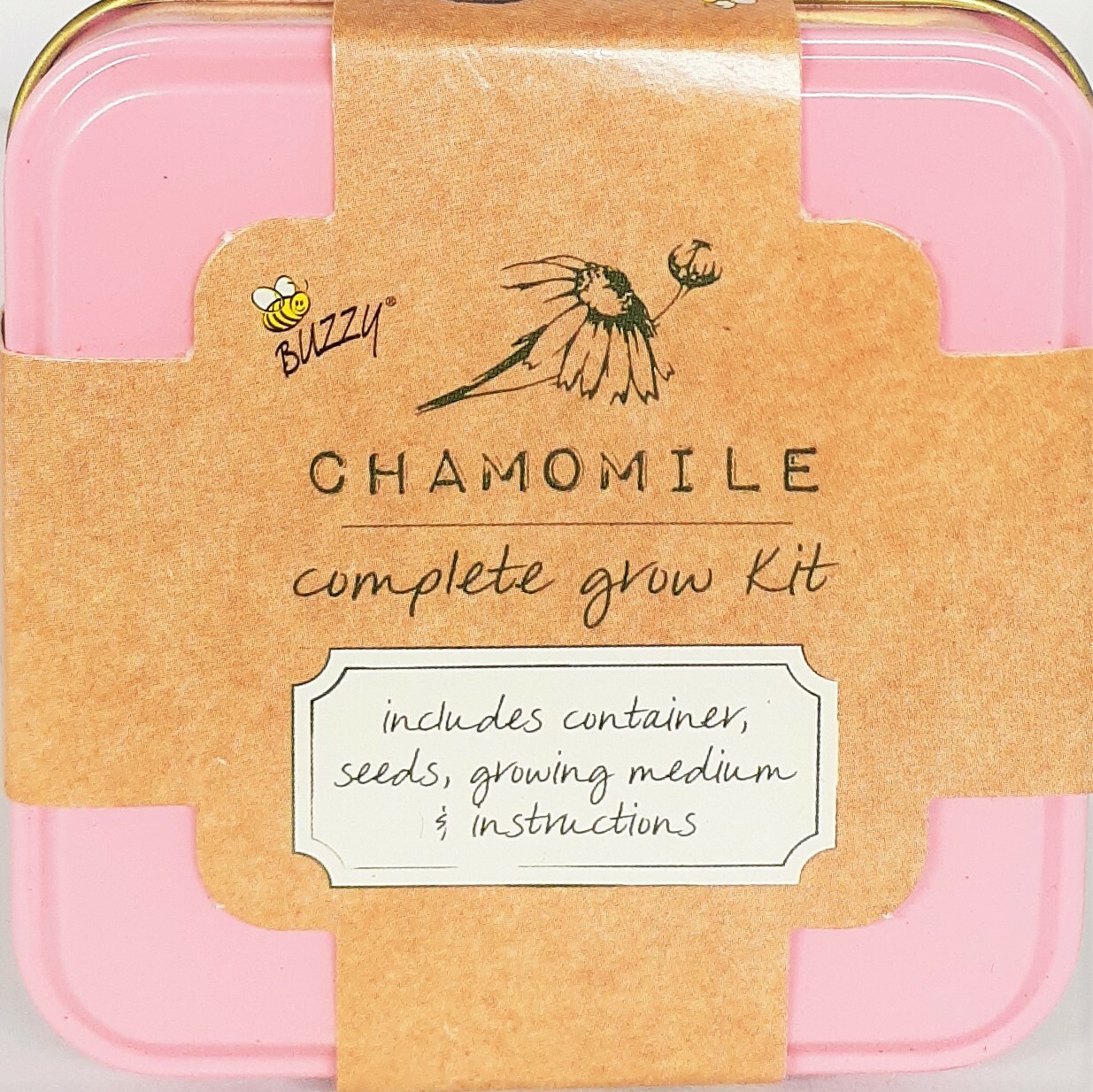 NEW Complete Chamomile Tea Grow Kit Tin by Buzzy Seeds and Herb Easy Gardening