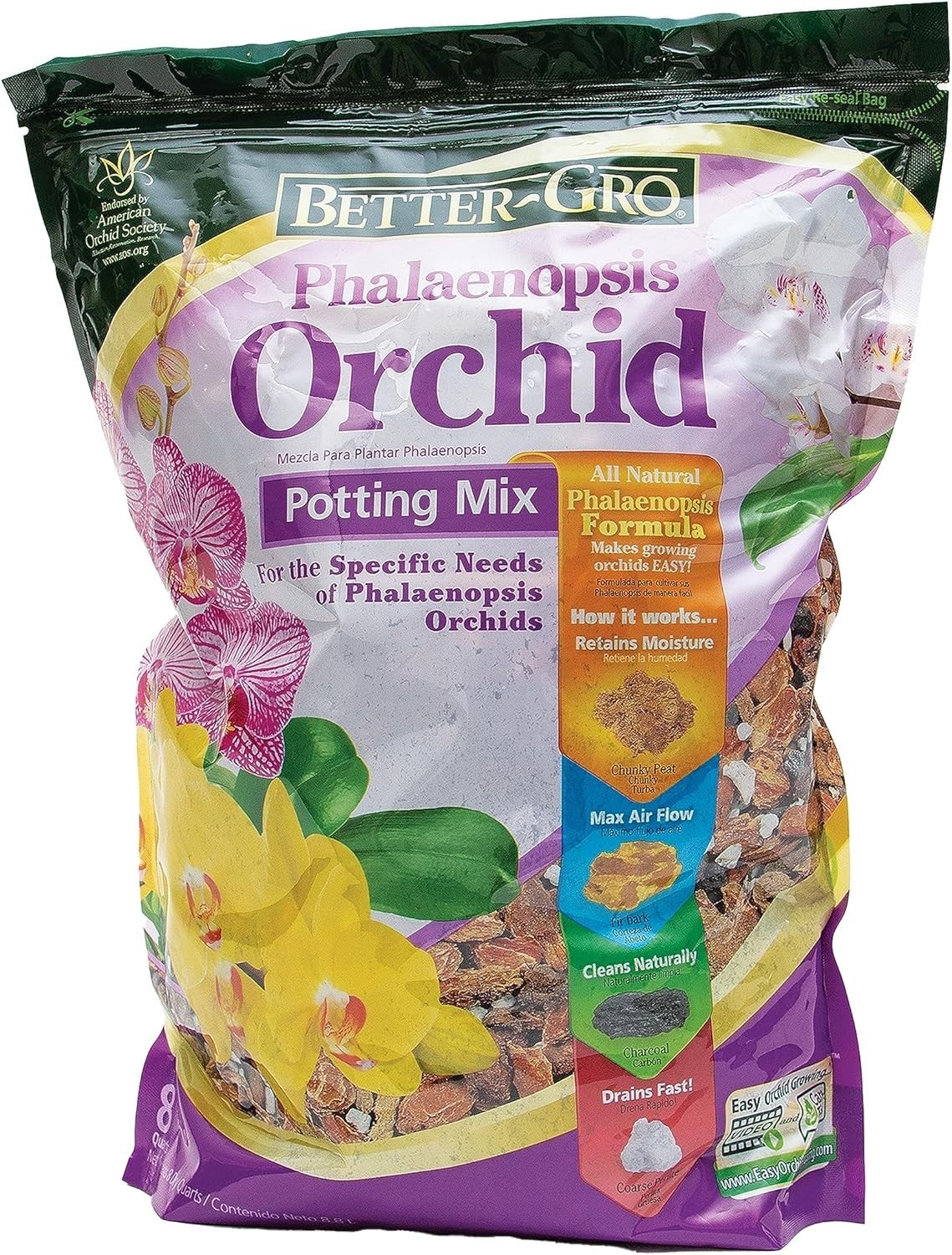 Fertile 8 Quart Phalaenopsis Orchid Mix – Perfect for Re-potting and Growth