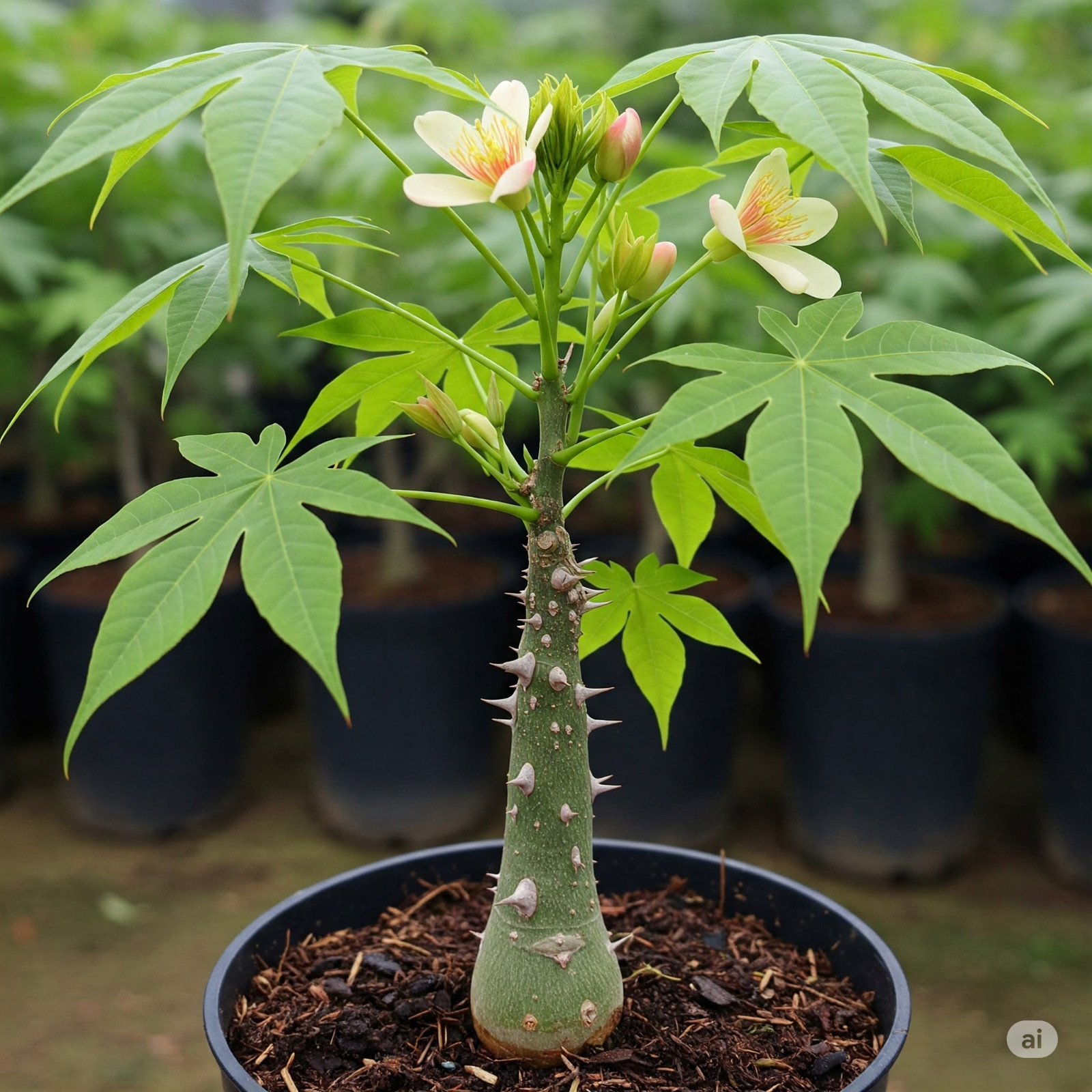 Ceiba Speciosa Chorisia Pink Floss Silk Tree Live Plant 5 Gal Pot 7-8 Ft Tall