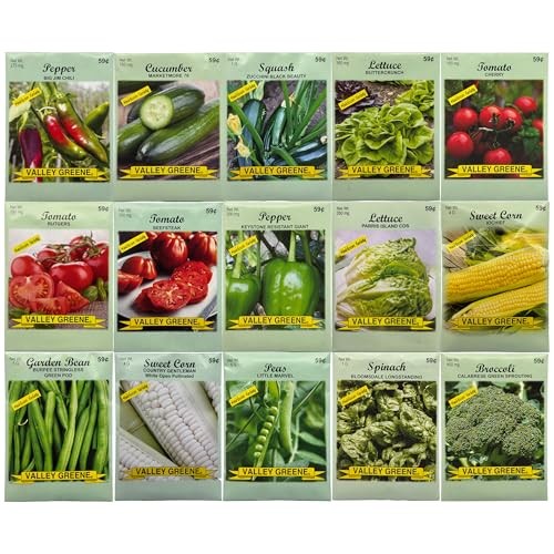 Garden Seeds – Deluxe Heirloom Variety Pack, Non-GMO, Perfect 15 Pack Vegetable