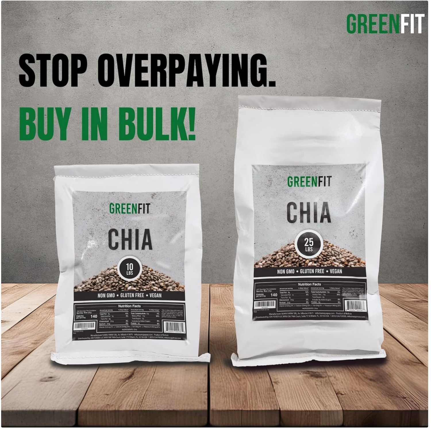 Bulk Chia Seeds 10Lbs Bag – Non-GMO, Gluten-Free