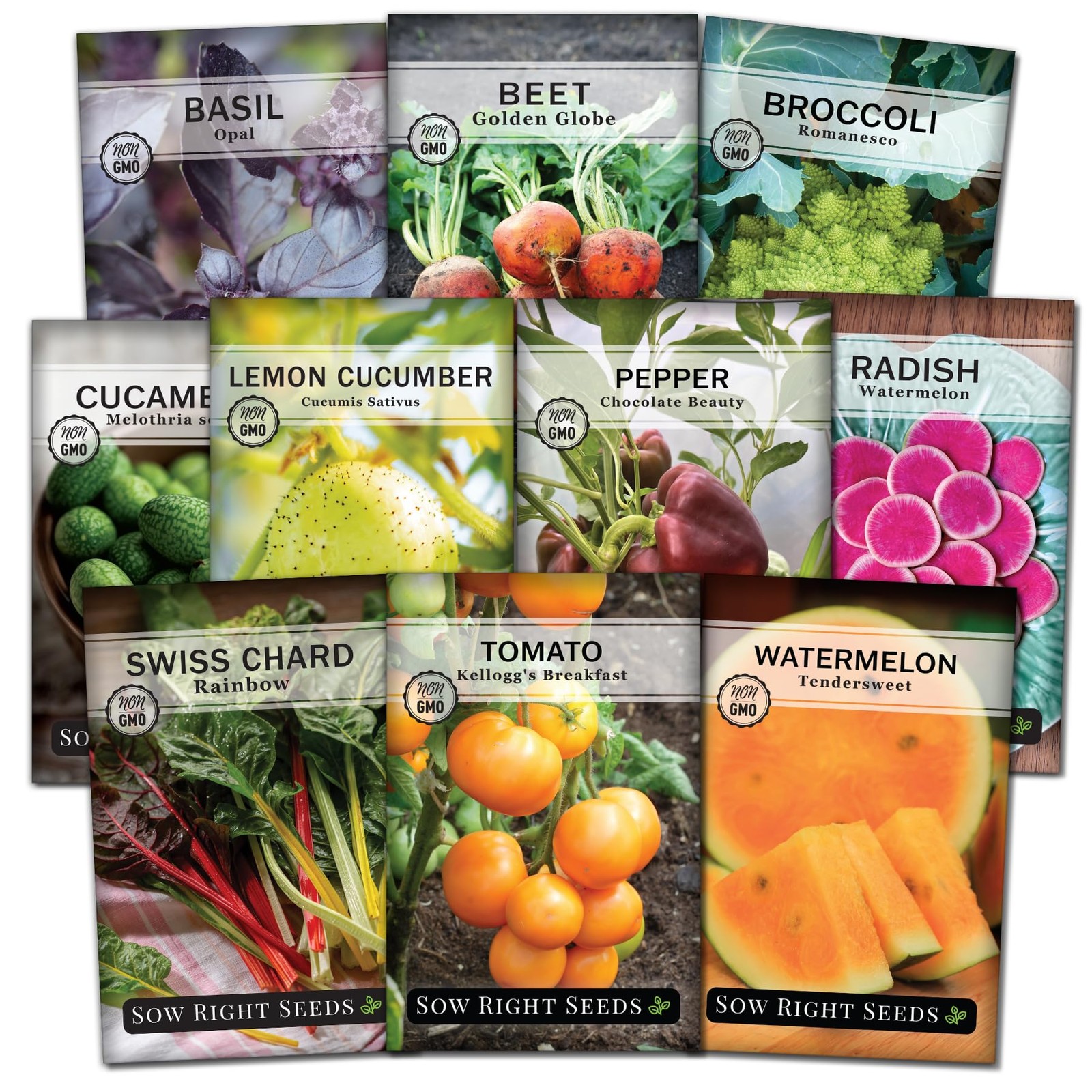 Sow Right Seeds – Rare Exotic Vegetable Seed 10 Varieties, Mix