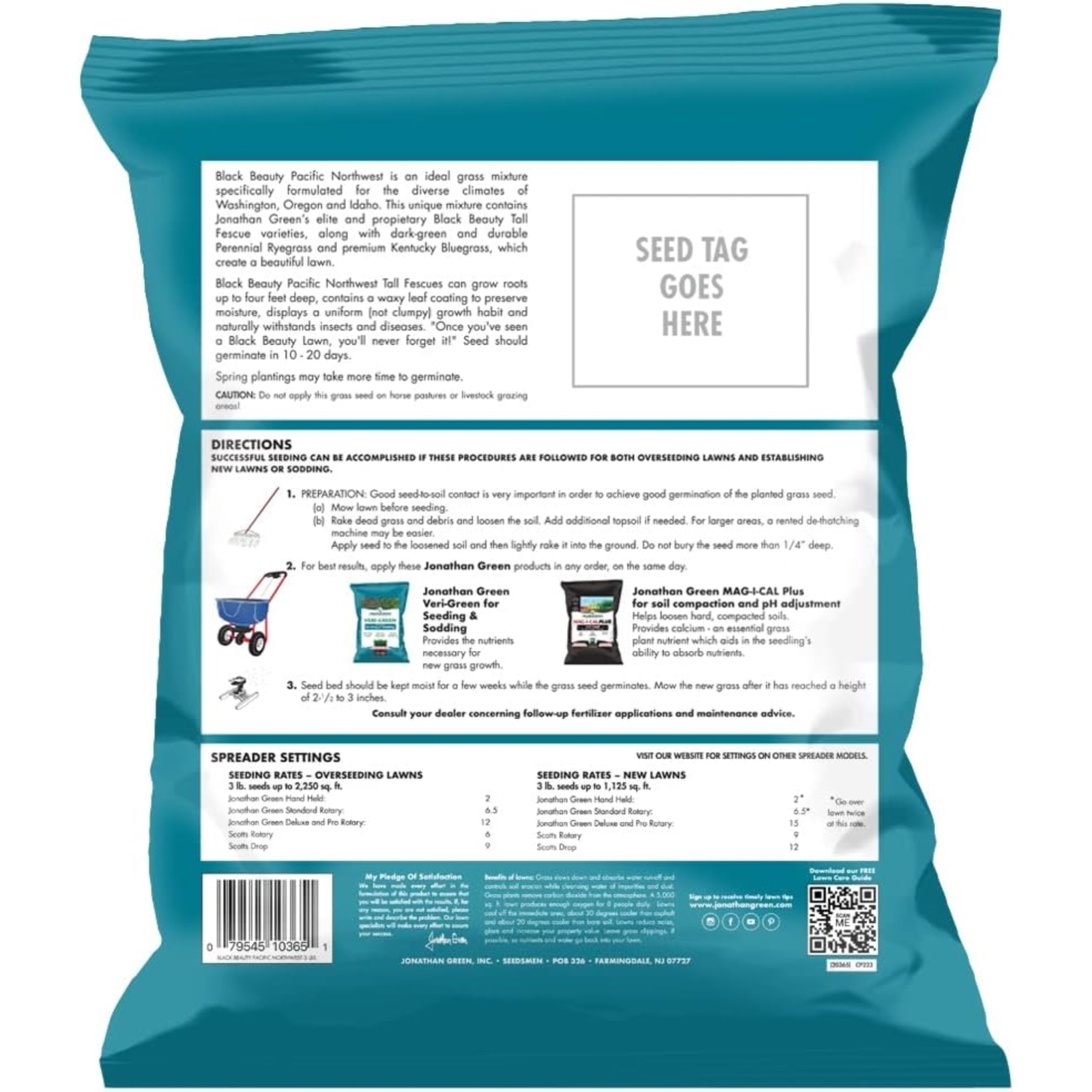 Jonathan Green Black Beauty Pacific Northwest Grass Seed, 3 lb