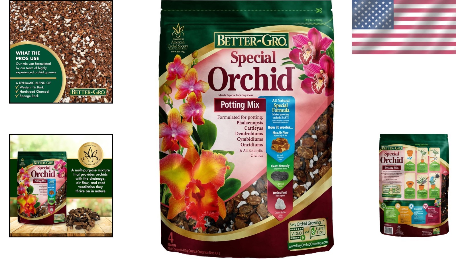 Special Orchid Mix – 4 Quarts of Bark for Easy Repotting & Healthy Roots