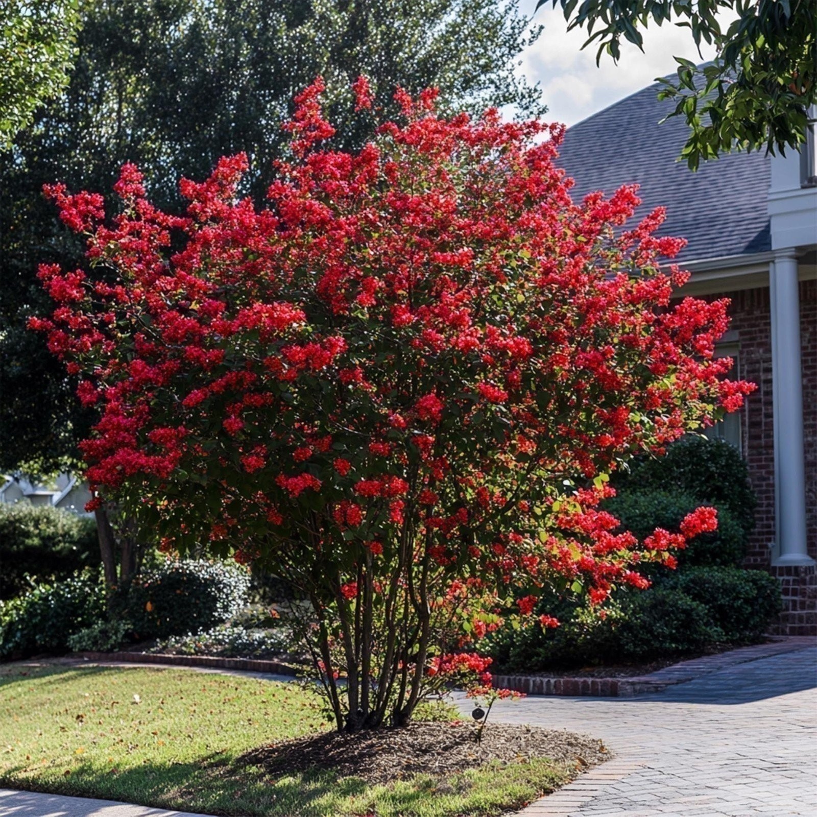 Crape Myrtle Red Rocket | Extra Large 3 Gallon Plants | Vivid Scarlet Blooms,…