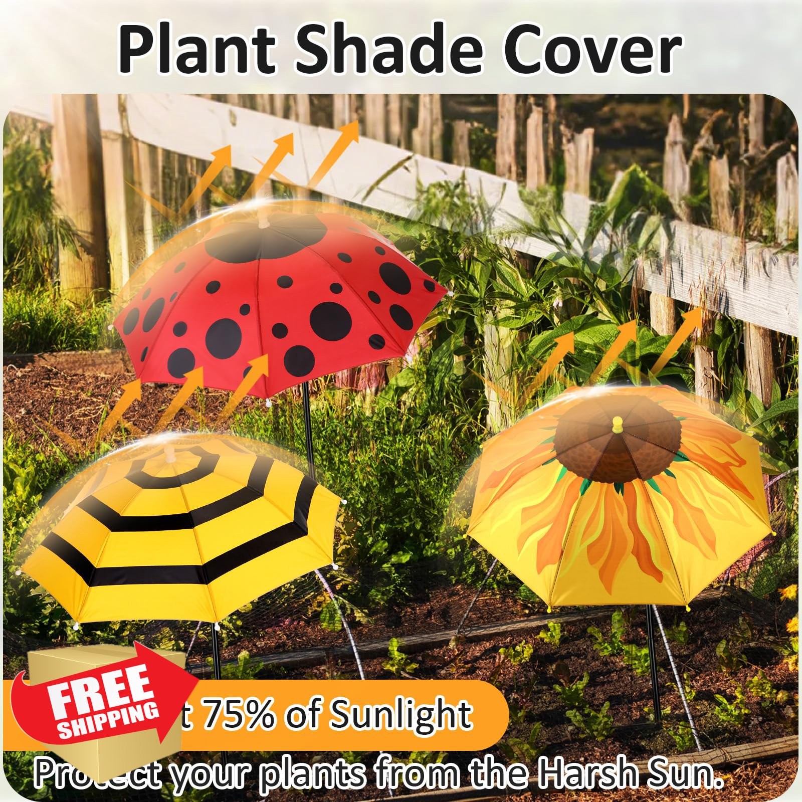 Sunnymove 8pk Plant Umbrellas Mixed Color 2