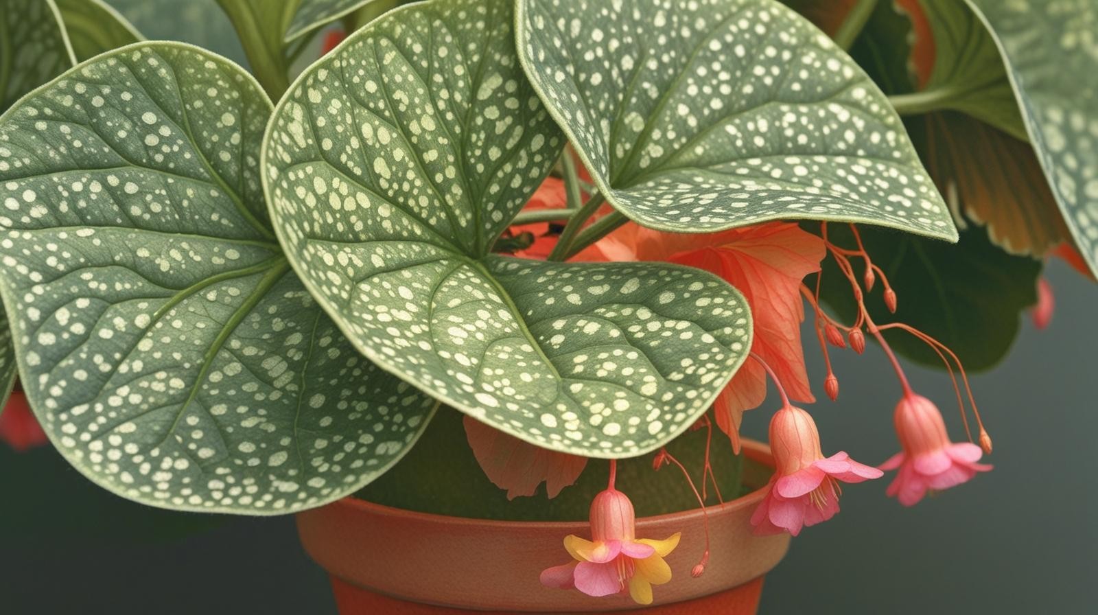 Angel Wing Begonia Snow Capped Live House Plants BUY 2 GET 1 FREE