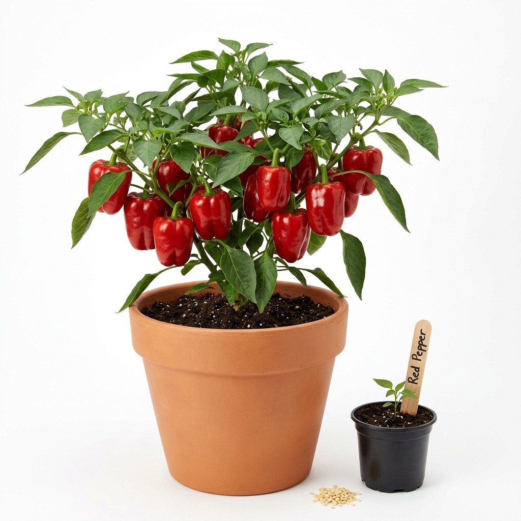 100 carefully packed Red Bell Pepper Seeds For Planting, Heirloom