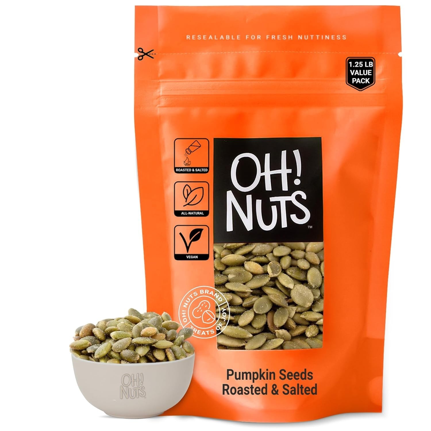 Deliciously Nutty 1.25 lb Roasted Pumpkin Seeds – Ideal Snack for All Diets