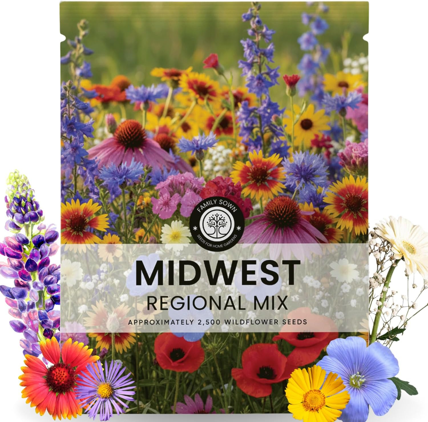 Midwest Regional Mix – 2,500 Seeds for Planting – 2026 Season – 5 Gram Pouch
