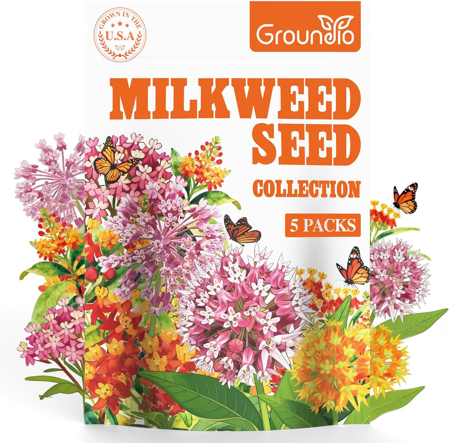 Milkweed Seeds for Planting, Attract Monarch Butterflies & Pollinators, 5 Indivi