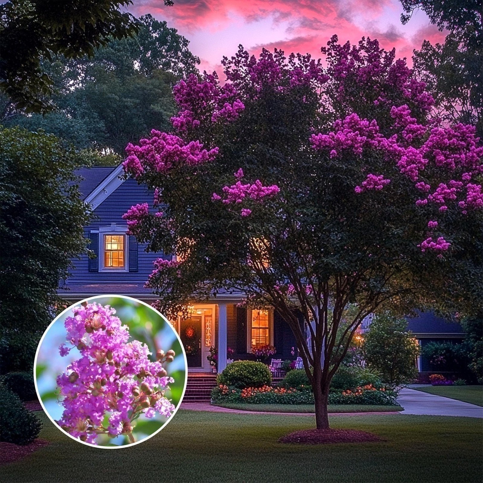 Crape Myrtle Twilight | 3 Gallon | Lagerstroemia indica | Summer Blooms