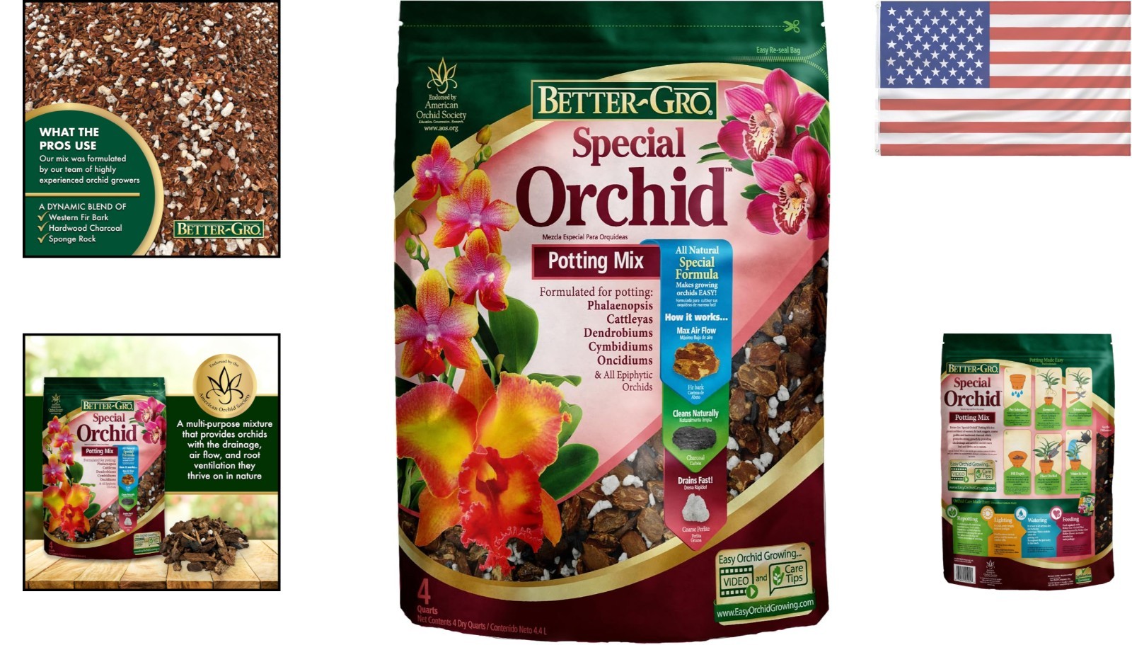 Enhanced Drainage Orchid Bark Mix – Ideal for All Epiphytic Orchids – 4 Quarts