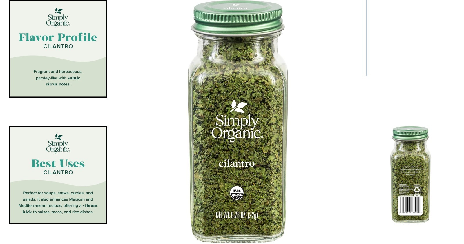 High-Quality Organic Dried Cilantro – 0.78 oz, Hand-selected & Non-Irradiated