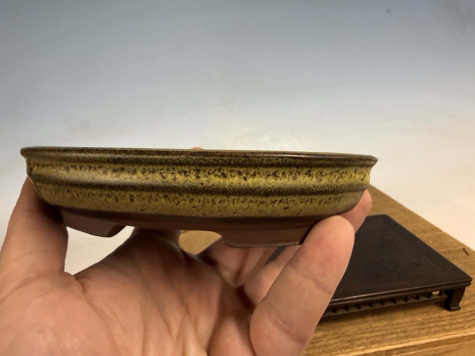 Japanese Unknown Maker Shohin Sized Bonsai Tree Pot 5 7/8”