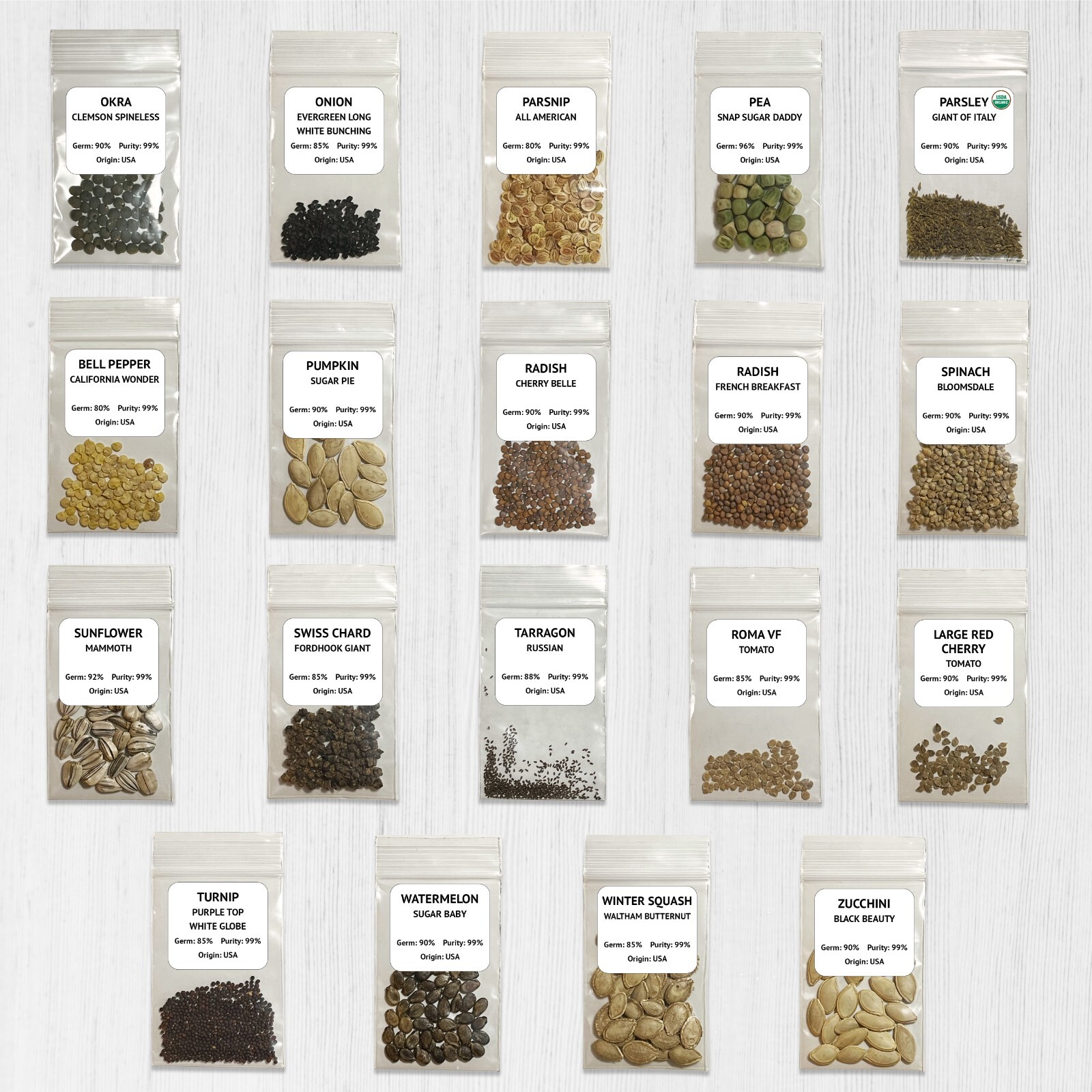 Heirloom Vegetable Seeds 2 pack of 39 Varieties – Over 36,000 Seeds,