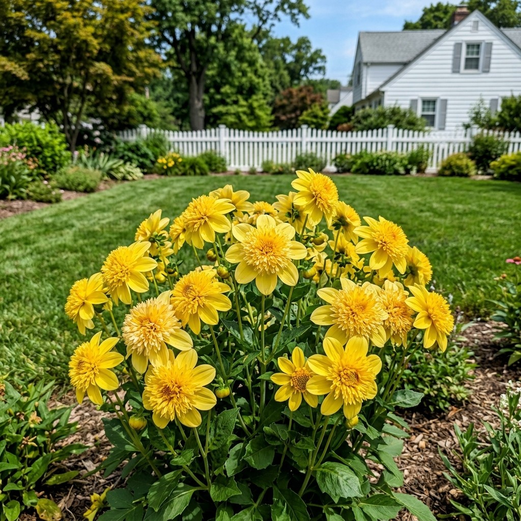 50 Count Anemone Yellow Dahlia Seeds – Long Lasting Patio Blooms, Easy to Grow